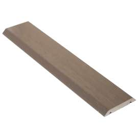 SHUR-TRIM FA1142HTI06 Seam Binder, 6 in L, 1-1/4 in W, Flat Surface, Aluminum, Titanium