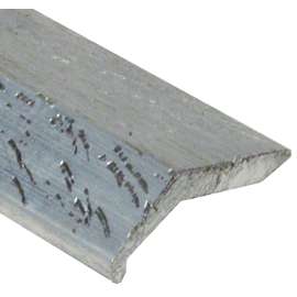 SHUR-TRIM FA1196HSI06 Equalizer, 6 ft L, 1 in W, Aluminum, Hammered Silver