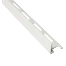 SHUR-TRIM ET1039WHT08 Tile Edge, 8 ft L, 7/8 in W, Vinyl, White