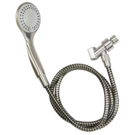 Plumb Pak K744BN Handheld Shower, 1.8 gpm, 5-Spray Function, Brushed Nickel, 60 in L Hose