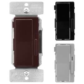 Eaton Wiring Devices DALO6P-C4-K Decorator Dimmer, 120 V, Almond/Ivory/White