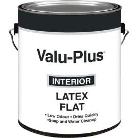 Valspar Value-Plus 2561GAL Interior Paint, Flat, Antique White, 1 gal Can