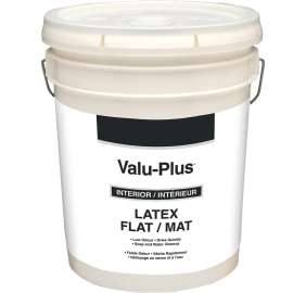Valspar Value-Plus 2565GAL Latex Paint, Flat, Antique White, 5 gal Pail