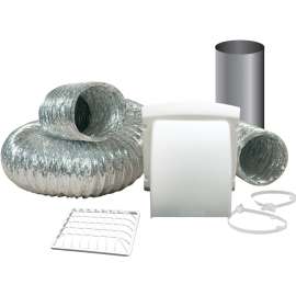 DUNDAS JAFINE ProMax TD48PMKZW Dryer Vent Kit, Polypropylene, White, 12-Piece