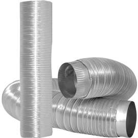 DUNDAS JAFINE MFX46C2XZW Semi-Rigid Duct, 6 ft L, Aluminum