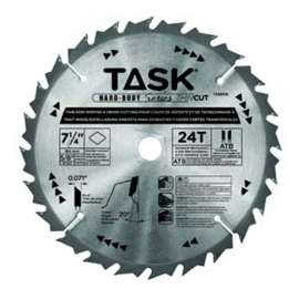 Task Hardbody T22652B Finishing Saw Blade, 7-1/4 in Dia, 5/8 in Arbor, 40-Teeth, Carbide Cutting Edge
