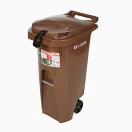 Gestion 60218462Q1 Garbage Can With Wheel, 21 gal, 21-5/8 in L x 16-1/8 in W x 34.187 in H, High Density Polyethylene