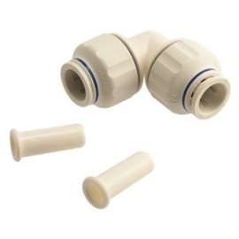 Boshart PEEC-E03 Tube Elbow, 3/8 in, 90 deg Angle, Polyethylene, Yellow