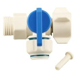 Plumb Eeze PEEC-VA0302 Dual-Outlet Valve Adapter, 3/8 x 3/8 x 1/4 in Connection, Compression x Compression x Push-Fit