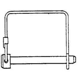 DYNALINE B66462 Quick Pin, 1/4 in Dia Pin, 2-1/2 in L, Zinc