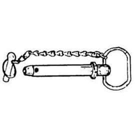 Dynaline B66286 Hitch Pin, 1 in Dia Pin, 6-1/4 in L Usable, Steel, Zinc Dichromate