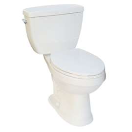 Foremost TT-8210-WL Two-Piece Toilet, Elongated, Soft Closure Bowl, 1.6 gpf Flush, 10 in Rough-In, 17 in H Rim, White