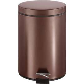 Simple Spaces LYP0701 Trash Can, 1.85 gal Capacity, Plastic/Stainless Steel/Steel, Venetian Bronze, Flat Lid Closure