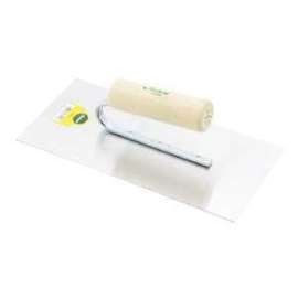 Richard TR-1 Finishing Trowel, 10 in L Blade, 4 in W Blade, HCS Blade, Riveted Handle, Hardwood Handle