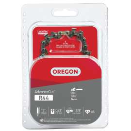 Oregon AdvanceCut R44 Chainsaw Chain, 12 in L Bar, 0.043 Gauge, 3/8 in TPI/Pitch, 44-Link