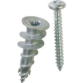 Buildex E-Z Ancor 29503 Hollow Wall Anchor, 1-1/4 in L, Zinc, Zinc, 50 lb