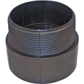 CANPLAS 102874BC Pipe Adapter, 4 in, MNPT x Hub, ABS, Black, SCH 40 Schedule