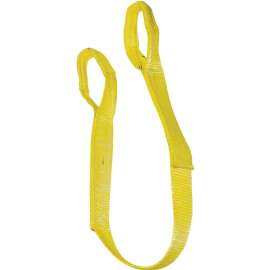 S-Line 20-EE1-9801X4 Lifting Sling, 1 in W, 4 ft L, 2-Ply, 1600 lb Vertical Hitch, Polyester, Yellow