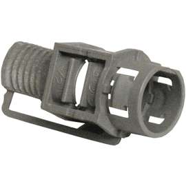 HUBBELL NMSI050R5 Non-Metallic Connector, 1/2 in, Plastic, Gray