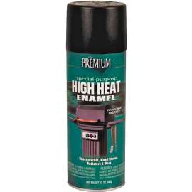 RUST-OLEUM 208416 High Heat Aerosol, Barbecue Black, 12 oz, Aerosol Can