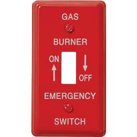 Amerelle C976T Wallplate, 4-1/8 in L, 2-1/4 in W, 1 -Gang, Steel, Red