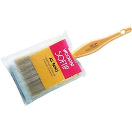WOOSTER Q3108-2-1/2 Paint Brush, 2-1/2 in W, 2-7/16 in L Bristle, Nylon/Polyester Bristle, Beaver Tail Handle