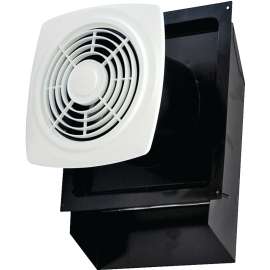 Air King Through the Wall EWF-180 Exhaust Fan, 4-5/8 to 9-1/2 in L, 11-11/16 in W, 0.8 A, 120 V, 1-Speed, Steel