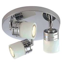 Canarm Margo Series ICW419A03CH10 Light Pan, 120 V, 50 W, 3-Lamp, Halogen Lamp, Steel Fixture, Chrome Fixture