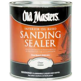 Old Masters 45004 Sanding Sealer, Clear, Liquid, 1 qt, Canister