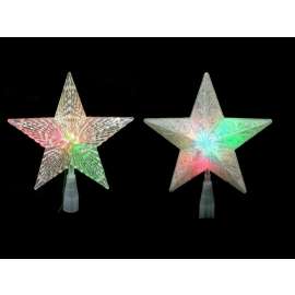 Hometown Holidays 19355 Star Light, 8 in H, Christmas Tree Topper, 120 V, LED Bulb