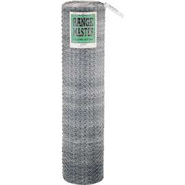Rangemaster 5926 Poultry Net, 150 ft L, 24 in W, 20 Gauge, Hexagonal Mesh, 1 in Mesh, Steel