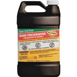 GREEN PRODUCTS 33001 Wood Preservative, Brown, Liquid, 1 gal, Can
