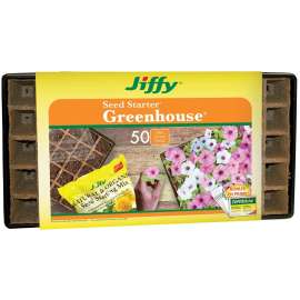 Jiffy TS50HST-16 Peat Strip, 22 in L Tray, 11 in W Tray, 50 -Cell, Plastic
