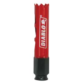 Diablo DHS0750 Hole Saw, 3/4 in Dia, 2-3/8 in D Cutting, 3/8 in Arbor, Bi-Metal Cutting Edge
