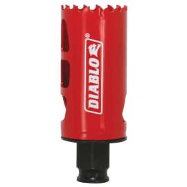 Diablo DHS1375 Hole Saw, 1-3/8 in Dia, 2-3/8 in D Cutting, 3/8 in Arbor, Bi-Metal Cutting Edge