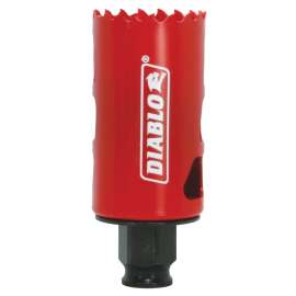 Diablo DHS1500 Hole Saw, 1-1/2 in Dia, 2-3/8 in D Cutting, 3/8 in Arbor, Bi-Metal Cutting Edge