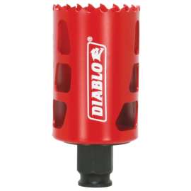 Diablo DHS1750 Hole Saw, 1-3/4 in Dia, 2-3/8 in D Cutting, 3/8 in Arbor, Bi-Metal Cutting Edge