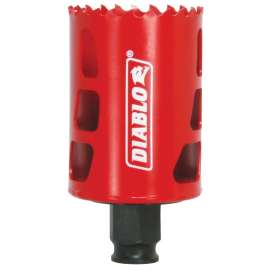 Diablo DHS1875 Hole Saw, 1-7/8 in Dia, 2-3/8 in D Cutting, 3/8 in Arbor, Bi-Metal Cutting Edge
