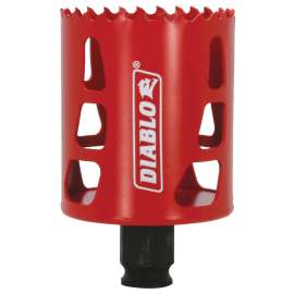 Diablo DHS2250 Hole Saw, 2-1/4 in Dia, 2-3/8 in D Cutting, 3/8 in Arbor, Bi-Metal Cutting Edge