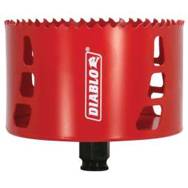 Diablo DHS4250 Hole Saw, 4-1/4 in Dia, 2-3/8 in D Cutting, 3/8 in Arbor, Bi-Metal Cutting Edge