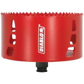 Diablo DHS5000 Hole Saw, 5 in Dia, 2-3/8 in D Cutting, 3/8 in Arbor, Bi-Metal Cutting Edge