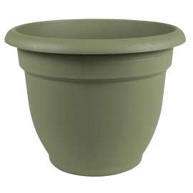 Bloem 20-56408 Self-Watering Planter, 8 in Dia, 8-3/4 in W, Round, Plastic, Living Green