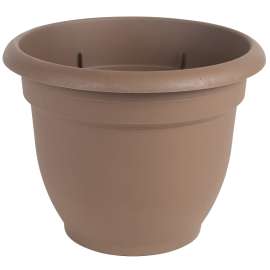 Bloem 20-56310CH Self-Watering Planter, 10 in Dia, 11 in W, Round, Plastic, Chocolate
