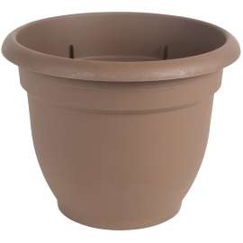 Bloem 20-56312CH Self-Watering Planter, 12 in Dia, 13 in W, Round, Plastic, Chocolate