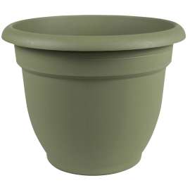 Bloem 20-56416 Self-Watering Planter, 16 in Dia, 17-3/4 in W, Round, Plastic, Living Green