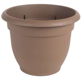 Bloem 20-56316CH Self-Watering Planter, 16 in Dia, 17-3/4 in W, Round, Plastic, Chocolate