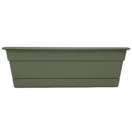 Bloem Dura Cotta DCBT18-42 Window Box Planter, 18 in W, Rectangular, Plastic, Living Green