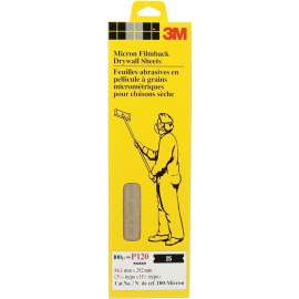 3M 100-MICRON Drywall Sheet, 11-1/2 in L, 3-5/16 in W, 120 Grit, Fine