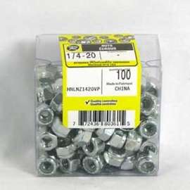 Reliable HNLNZ1420VP Lock Nut, UNC-UNF Thread, 1/4-20 Thread, Steel, Zinc, NE2 Grade