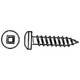 Reliable PKAW61MR Screw, #6-18 Thread, 1 in L, Full Thread, Pan Head, Square Drive, Self-Tapping, Type A Point, Steel